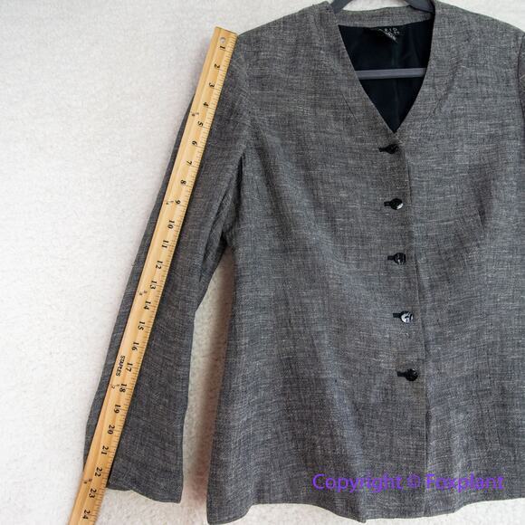 Sigrid Olsen suit 90% linen jacket with matching pants, women size Petite 10 - Picture 7 of 16